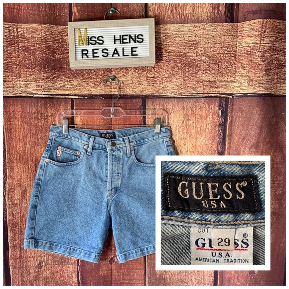 Guess Pants - FINAL $ GUESS VINTAGE DENIM HIGH WAISTED SHORTS